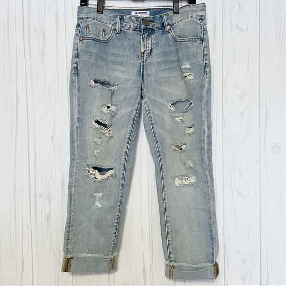 One by One Teaspoon Awesome Baggies Distressed Cuffed Jeans Size 27 - Picture 2 of 9